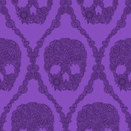 Skulls damask pattern