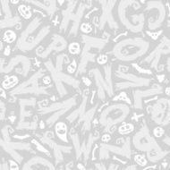 Light Halloween Background With Letters