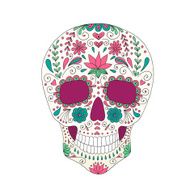 Skull with floral ornament N2