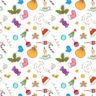 Christmas pattern background Seamless vector paper