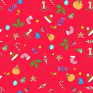 Christmas pattern background Seamless vector paper N2