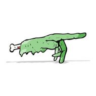 cartoon pointing zombie hand N25