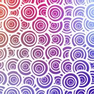 Vector pattern of geometric shapes on multicolored background