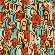 Hand drawn seamless pattern with ellipses
