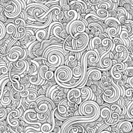 Decorative hand drawn doodle nature ornamental curl pattern N2