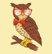 Hand drawn owl vector illustration