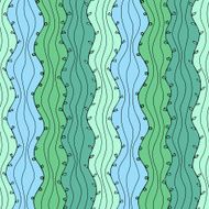 Seamless Abstract Hand Drawn Wave Pattern Ocean N2