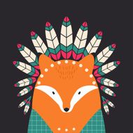Indian fox with feathers