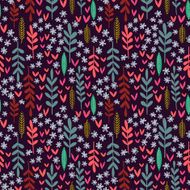 Elegant texture with hand drawn leaves