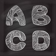 Zendoodle chalk style letters