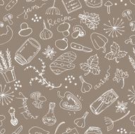 Doodle sketch salting mushrooms seampless pattern N2