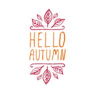 Hello Autumn - typographic element N2
