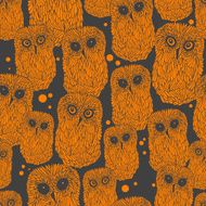 Halloween owl pattern