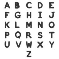 Vector Set of Letters Alphabet ABC N7