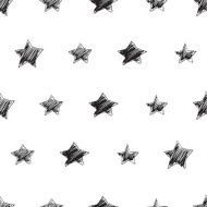 Seamless vector pattern with hand drawn stars shapes Black and N2