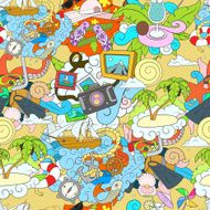 Seamless background summer vector illustration N2