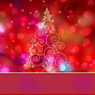 Christmas tree card with tree EPS 8 N2