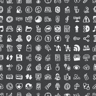 Doodle Web seamless pattern background N13