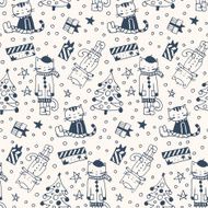 New Year seamless pattern