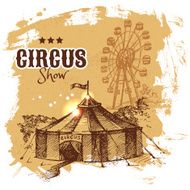 Hand drawn sketch circus and amusement vector illustration Carn N6