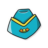 flight attendant hat doodle
