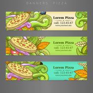 Banner advertisement pizza design vector illustration N4