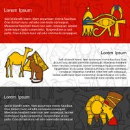 Vector Africa Egypt travel concept with objects in hand drawn N2