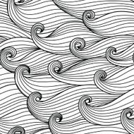 Hand-drawn pattern waves background N2