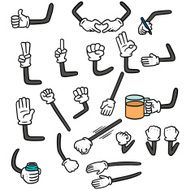 vector set of cartoon arm N2