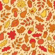 Autumn doodles pattern N2