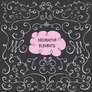 Hand drawn Set of Decorative design elements