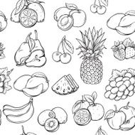 Hand draw fruits pattern