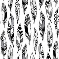 Seamless pattern with feathers N9