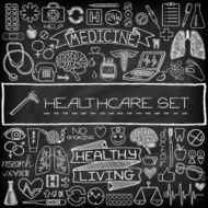 Hand drawn medical set of icons N3