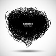 Scribble black bubble