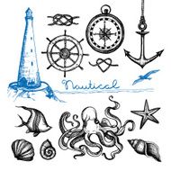 Nautical hand drawn set N2