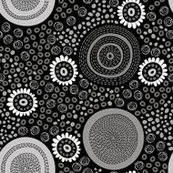 Abstract monochrome background Vector seamless pattern N3