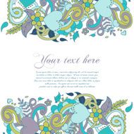 Abstract vector decorative nature background Template frame design for card N9