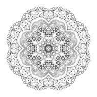 Vector Beautiful Deco Black Mandala N134