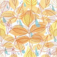 Seamless pattern with autumn leaves N2
