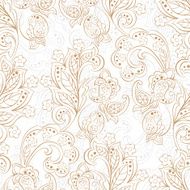 Seamless Paisley pattern in indian style Floral vector illustration N6