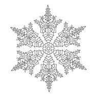 Hand-drawn doodles natural snowflake mandala style N7