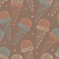 Seamless Background with ice cream N3