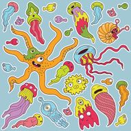 Funny deep sea monsters