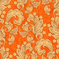 Seamless Paisley pattern in indian style Floral vector illustration N7