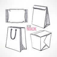 four different types of sketch packaging