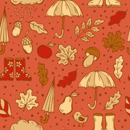 Autumn doodles pattern N3