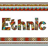 Ethnic background design with hand drawn ornament N2