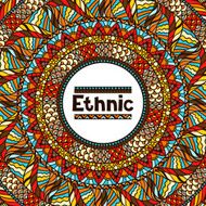 Ethnic background design with hand drawn ornament N3