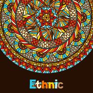 Ethnic background design with hand drawn ornament N4